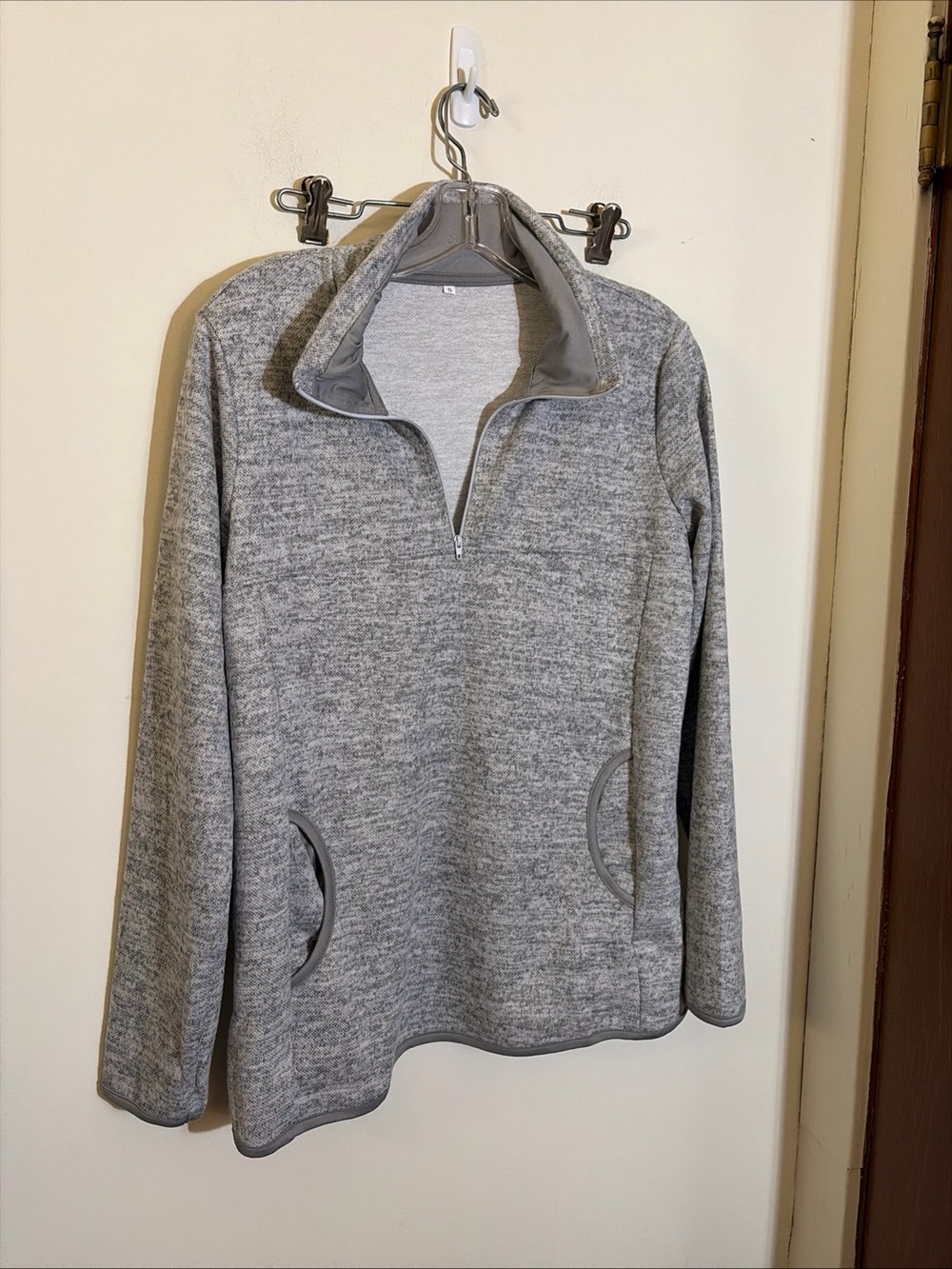 Women's Gray Quarter-Zip Pullover Sweatshirt